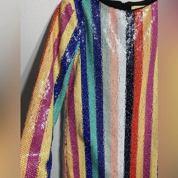 Mestiza rainbow sequin stripe dress - Picture 5 of 6